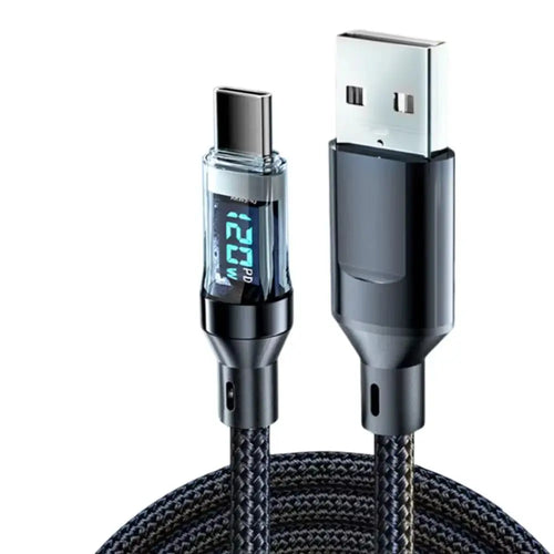 NNBILI 120W A-C and C-C Phone Super Fast Charging Cable with LED display screen, Xiaomi iPhone、 Samsung not compatible